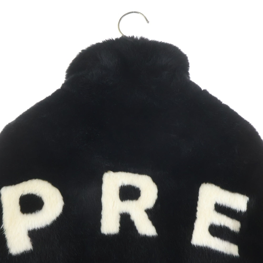 SUPREME(シュプリーム) 17SS Fake Fur Bomber Jacket Black バックロゴデザイン フォウファー ボンバー ジャケット ブラック