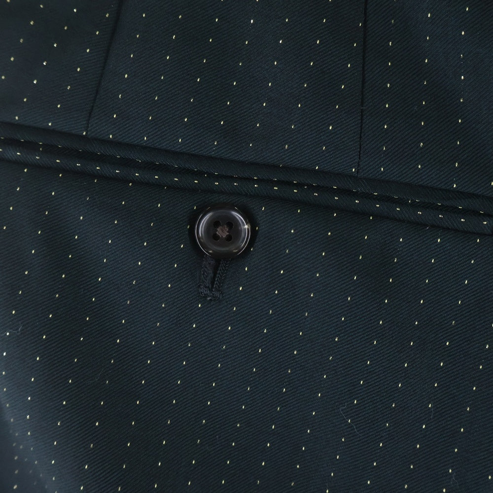 WACKO MARIA(ワコマリア) DORMEUIL / GLITTER PLEATED TROUSERS (TYPE-2) グリッターストライプ プリーツトラウザー スラックスパンツ グリーン