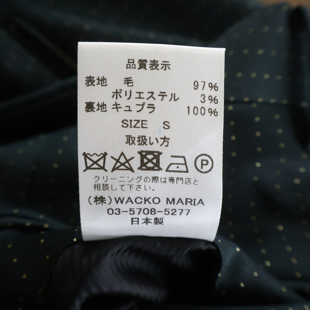 WACKO MARIA(ワコマリア) DORMEUIL / GLITTER PLEATED TROUSERS (TYPE-2) グリッターストライプ プリーツトラウザー スラックスパンツ グリーン