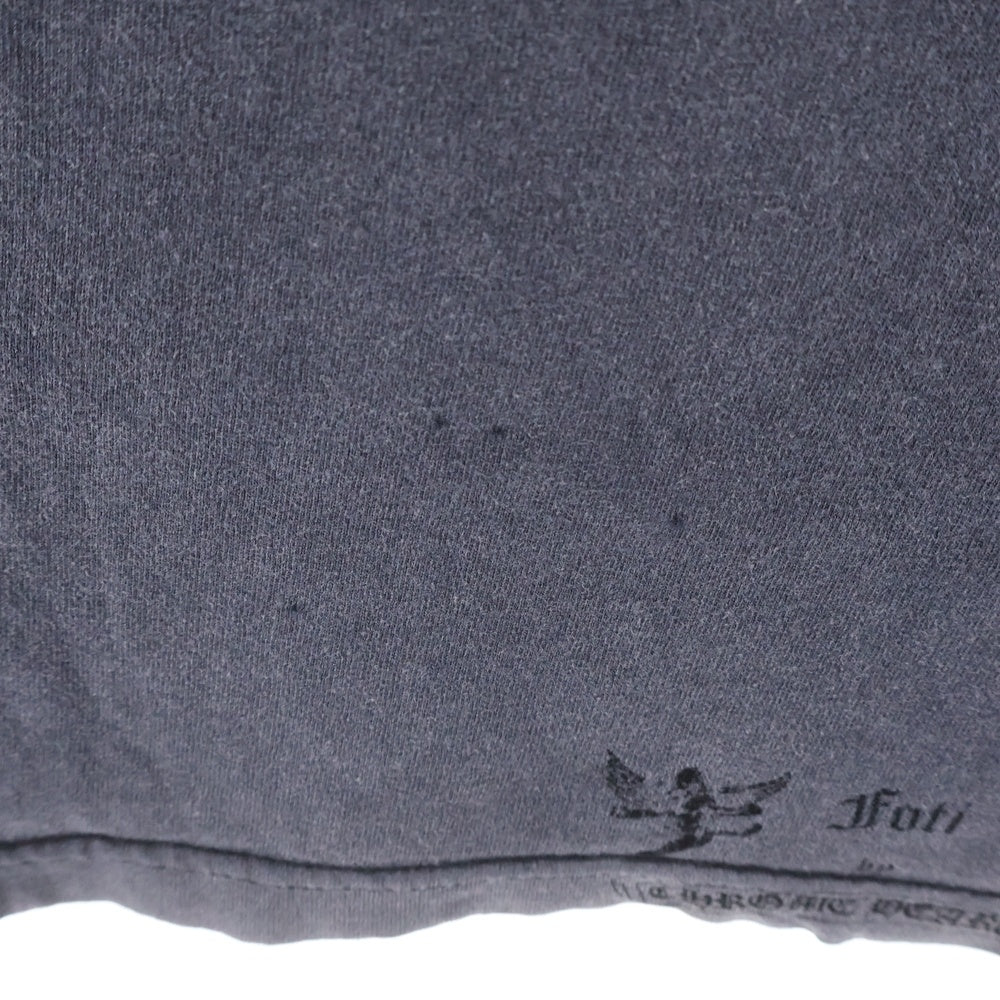 CHROME HEARTS(クロムハーツ) OLD FOTI SCROLL LOGO L/S TEE フォティー スカルロゴプリントTシャツ クルーネック 長袖 カットソー ブラック
