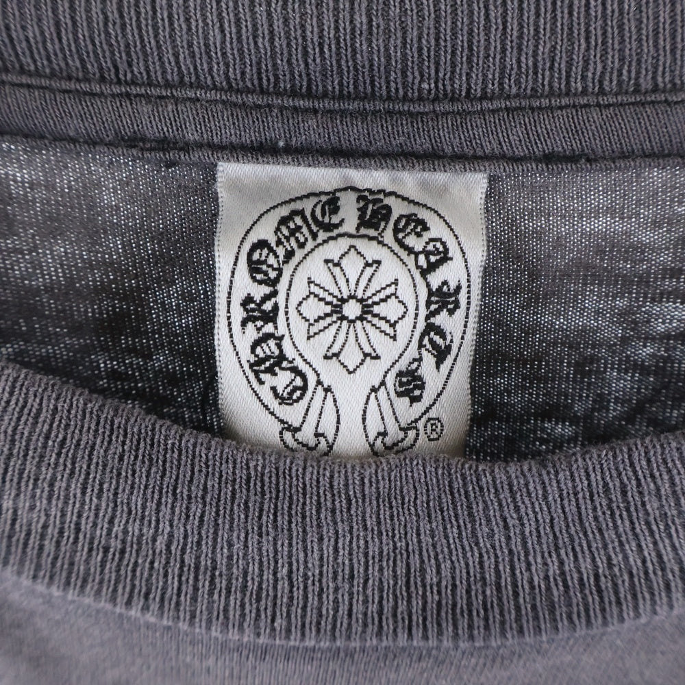CHROME HEARTS(クロムハーツ) OLD FOTI SCROLL LOGO L/S TEE フォティー スカルロゴプリントTシャツ クルーネック 長袖 カットソー ブラック