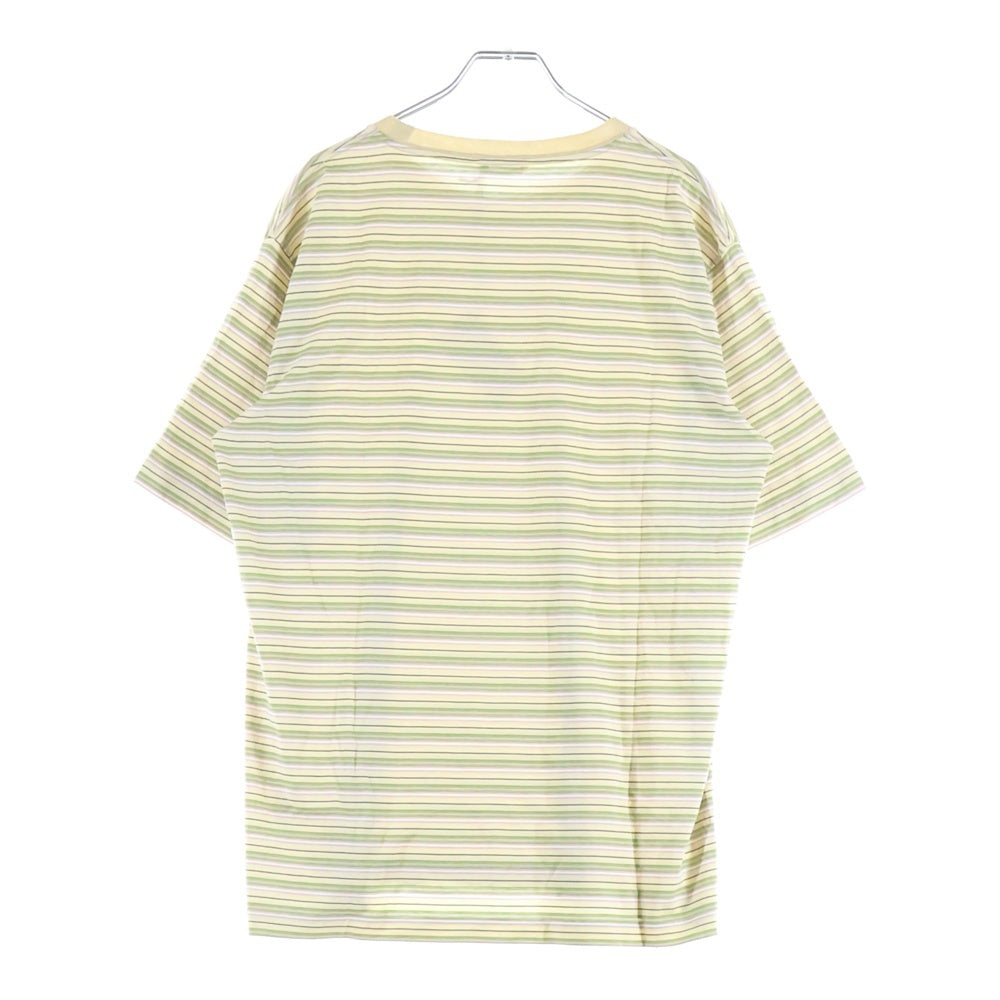 AURALEE(オーラリー) 24SS HARD TWIST COTTON BORDER TEE ハードツイスト コットン ボーダー柄 クルーネック カットソー 半袖Tシャツ マルチ A24ST02BR