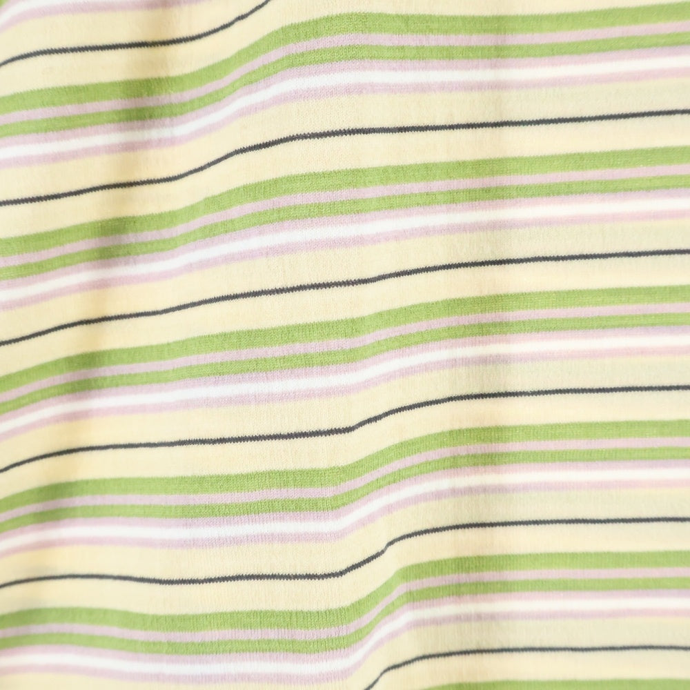 AURALEE(オーラリー) 24SS HARD TWIST COTTON BORDER TEE ハードツイスト コットン ボーダー柄 クルーネック カットソー 半袖Tシャツ マルチ A24ST02BR