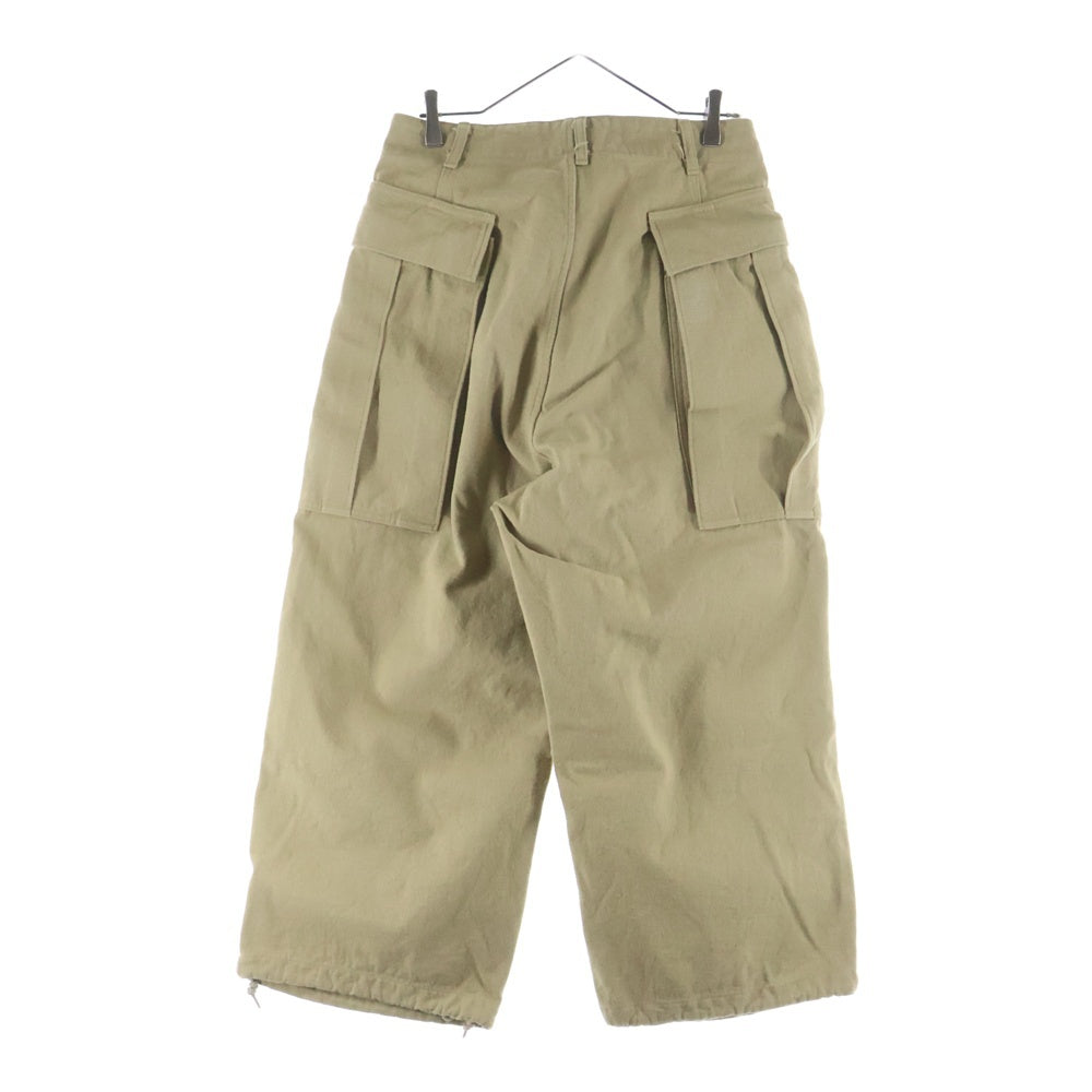 HERILL(ヘリル) HERILL ヘリル 22SS HL DENIM CARGOPANTS マルチポケット コットン ジップアップ デニムカーゴパンツ カーキ 22-030-HL-8090-1