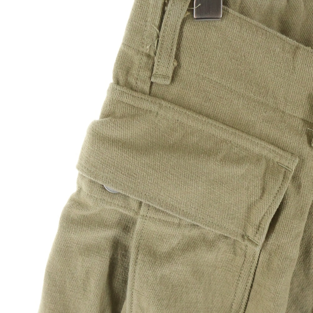 HERILL(ヘリル) HERILL ヘリル 22SS HL DENIM CARGOPANTS マルチポケット コットン ジップアップ デニムカーゴパンツ カーキ 22-030-HL-8090-1