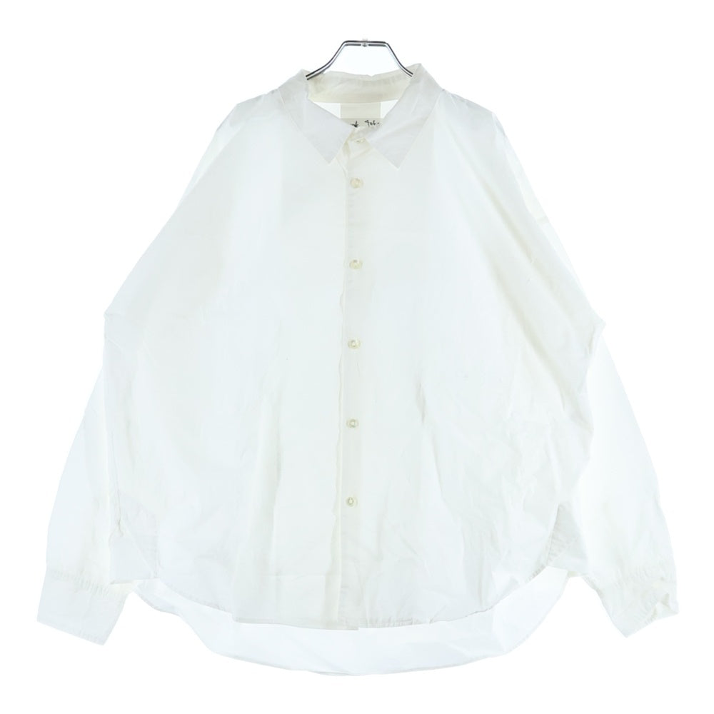 NO BRAND(ノーブランド) 24SS GURANK グランク WORK SHIRT ピュアコットン レギュラーカラー 長袖シャツ ホワイト 2406