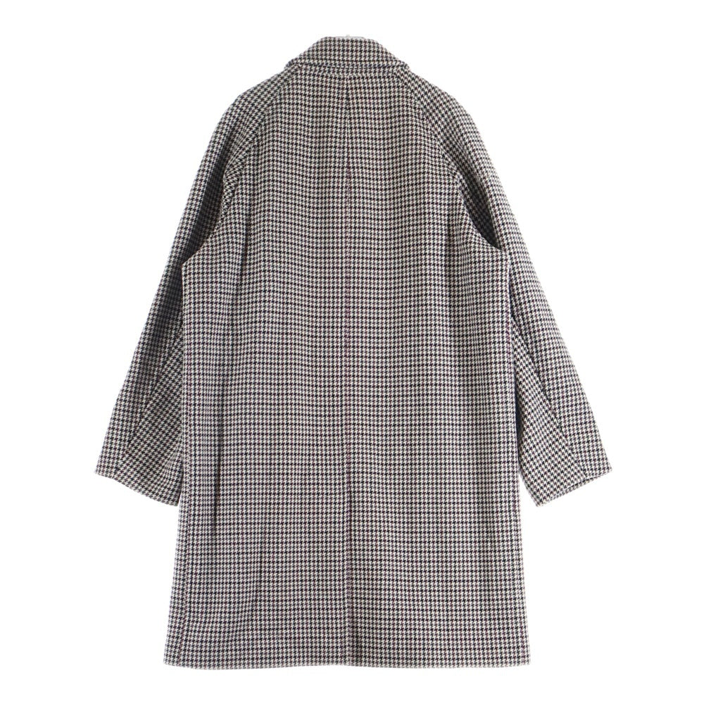 JOURNAL STANDARD relume(ジャーナルスタンダード レリューム) 千鳥柄 ハウンドトゥース レギュラーカラー ウール ロングコート ブラウン
