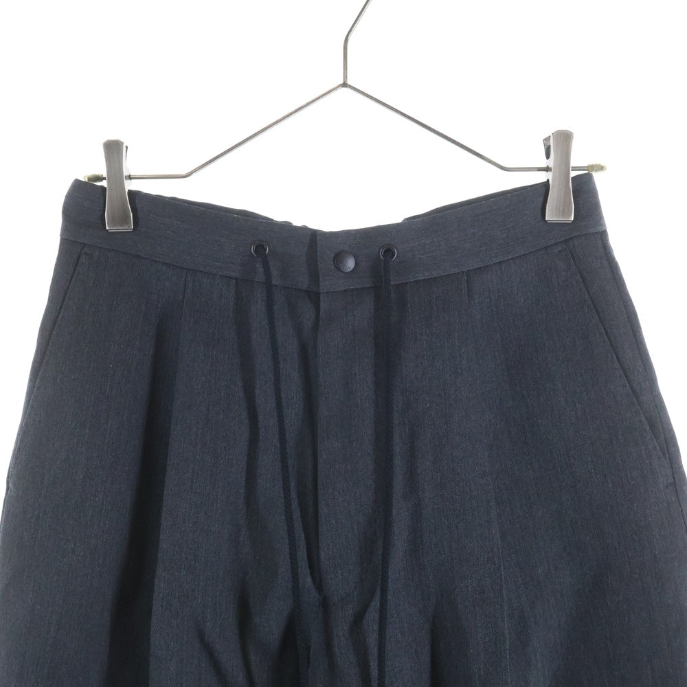 COMOLI(コモリ) 22AW THE EASY SLACKS TAPERED ザイージー ドローストリング テーパード スラックスパンツ ブラック 22FW-REPT-145-J