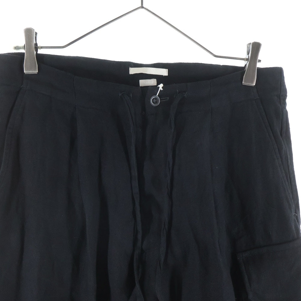 blurhms(ブラームス) 22SS LINEN TWILL 5P EASY PANTS リネンツイル ファイブポケット ドローストリング イージーパンツ ブラック BHS22S007