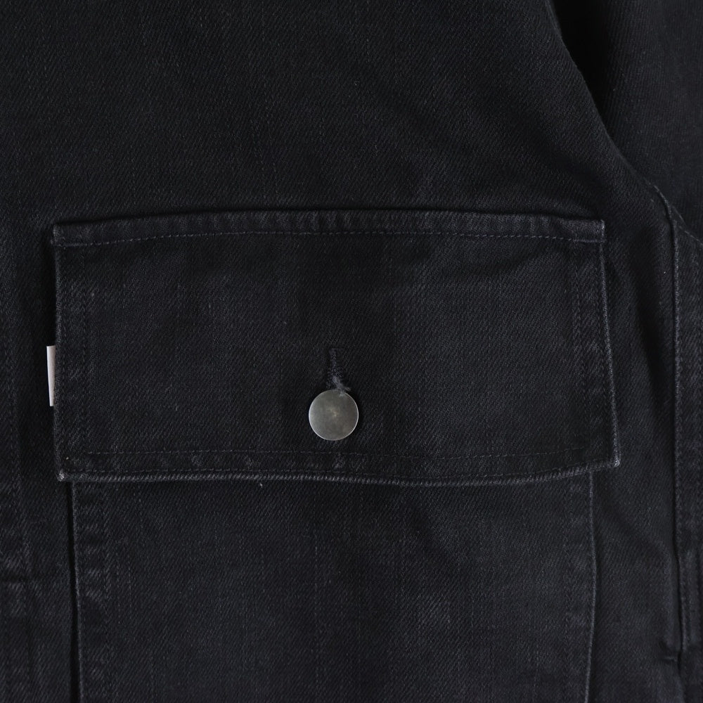 STUDIO NICHOLSON(スタジオニコルソン) 22AW LAZAR SELVEDGE DENIM JACKET ラザール セルビッジ 胸ポケット デニムジャケット ブラック SNM-545