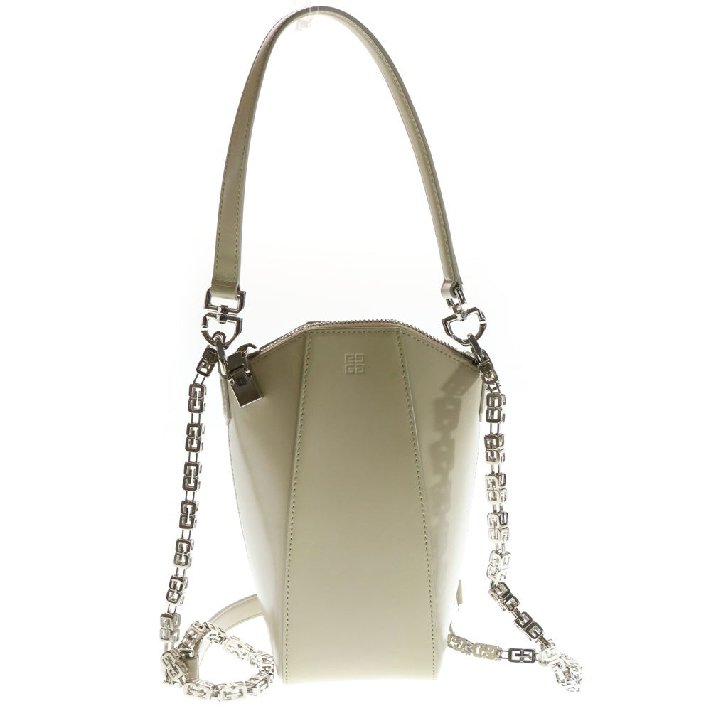 GIVENCHY(ジバンシィ) ミニ アンティゴナ バーティカル ロゴ チェーン 2WAYバッグ レザー ショルダーバッグ ハンドバッグ レディース ベージュ