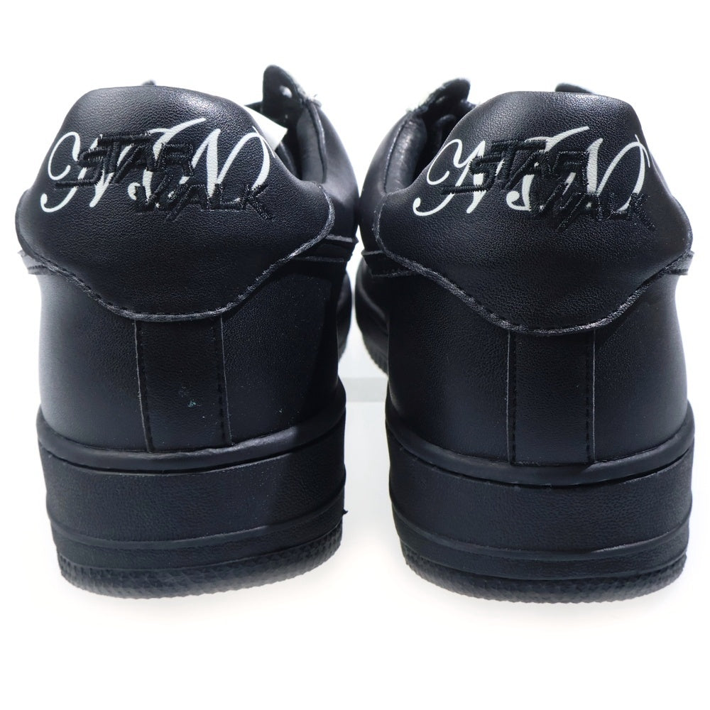 NUMBER (N)INE(ナンバーナイン) ×STAR WALK スターウォーク レザー ローカットスニーカー ブラック/ホワイト US9/27cm SW1805 10022