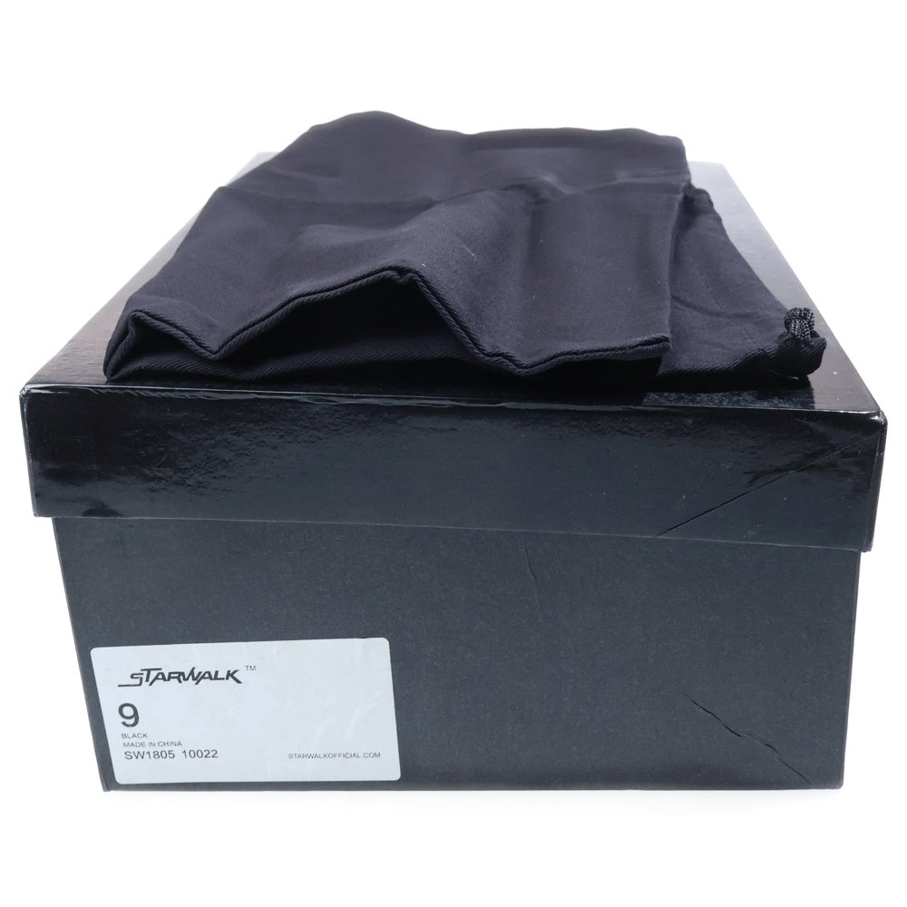 NUMBER (N)INE(ナンバーナイン) ×STAR WALK スターウォーク レザー ローカットスニーカー ブラック/ホワイト US9/27cm SW1805 10022