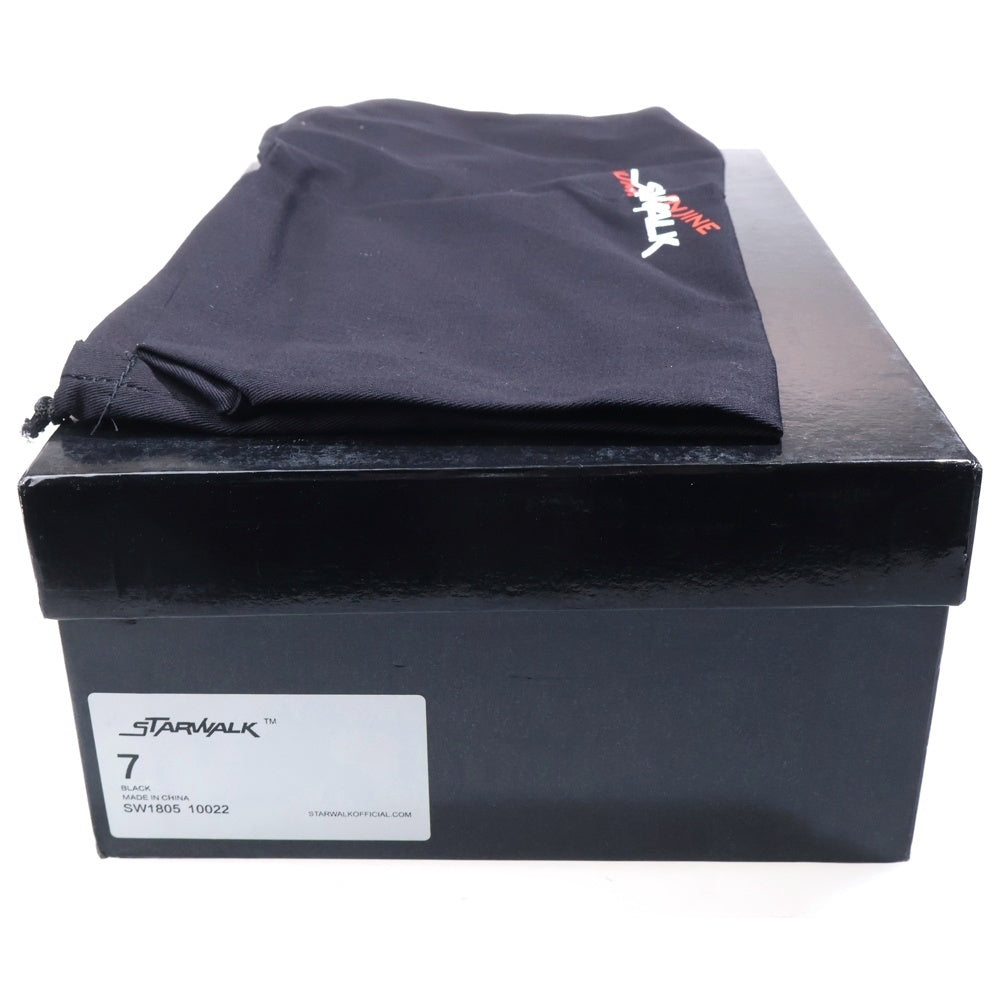 NUMBER (N)INE(ナンバーナイン) ×STAR WALK スターウォーク レザー ローカットスニーカー ブラック/ホワイト US7/25cm SW1805 10022