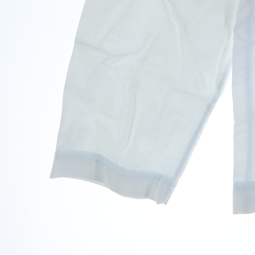 COMME des GARCONS HOMME(コムデギャルソンオム) 09SS AD2008 異素材切り替えデザイン クルーネックカットソー 長袖Tシャツ ホワイト HC-T014