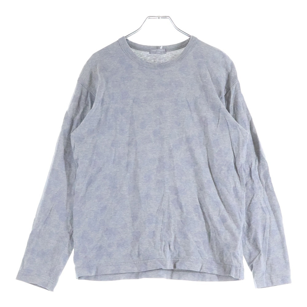 COMME des GARCONS HOMME(コムデギャルソンオム) 01AW AD2001 銀タグ ダイイングデザイン クルーネックカットソー 長袖Tシャツ グレー HD-T017