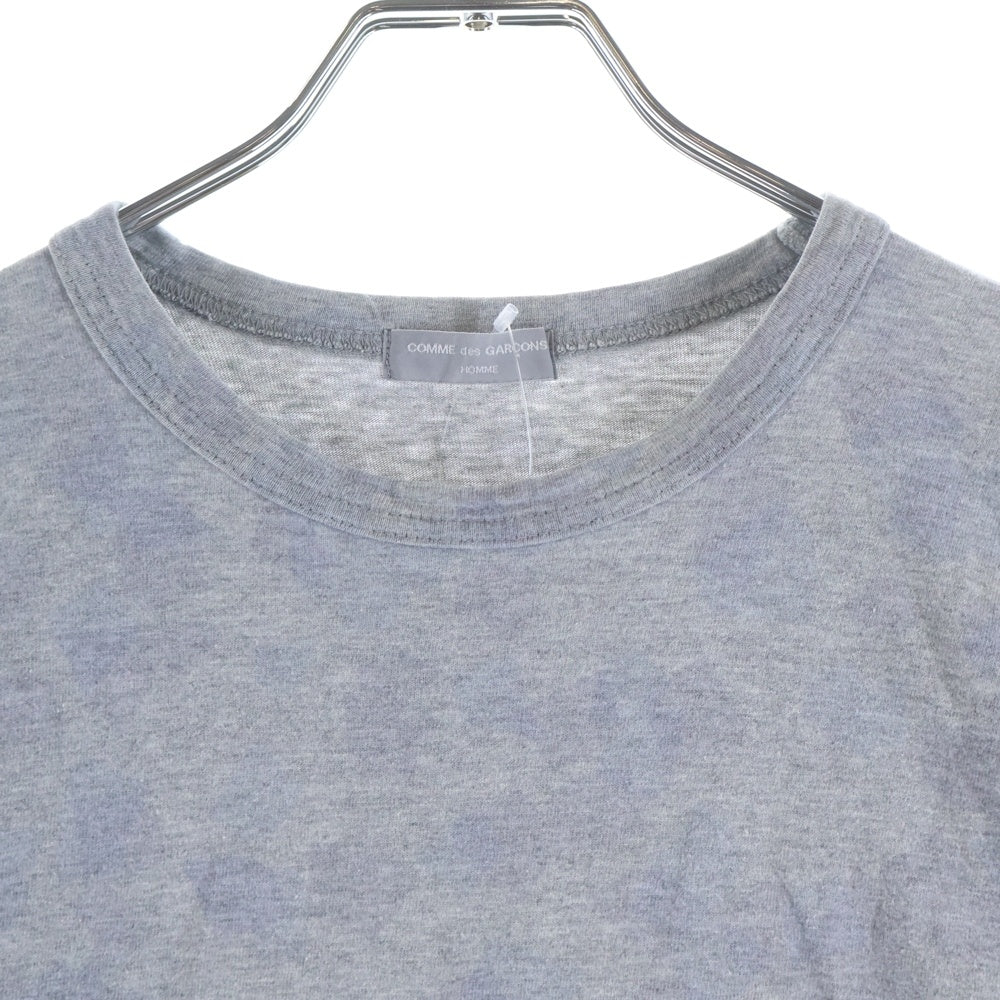 COMME des GARCONS HOMME(コムデギャルソンオム) 01AW AD2001 銀タグ ダイイングデザイン クルーネックカットソー 長袖Tシャツ グレー HD-T017