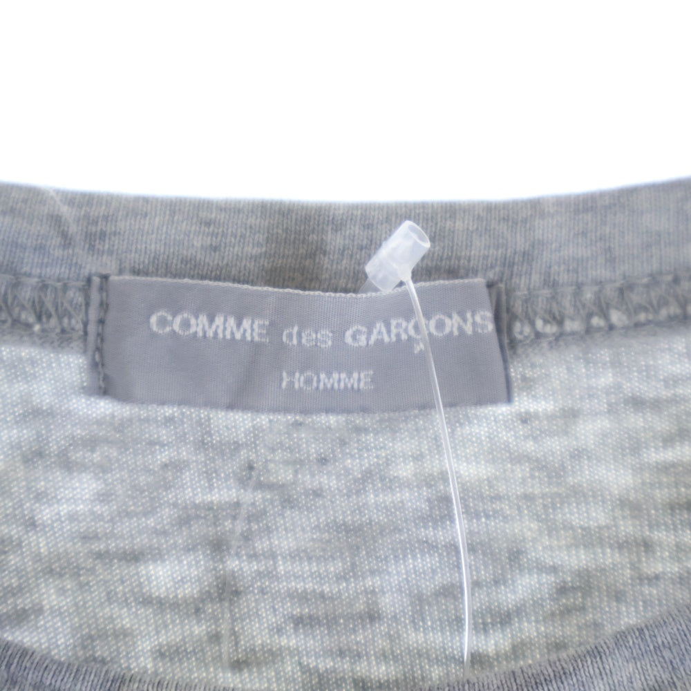COMME des GARCONS HOMME(コムデギャルソンオム) 01AW AD2001 銀タグ ダイイングデザイン クルーネックカットソー 長袖Tシャツ グレー HD-T017