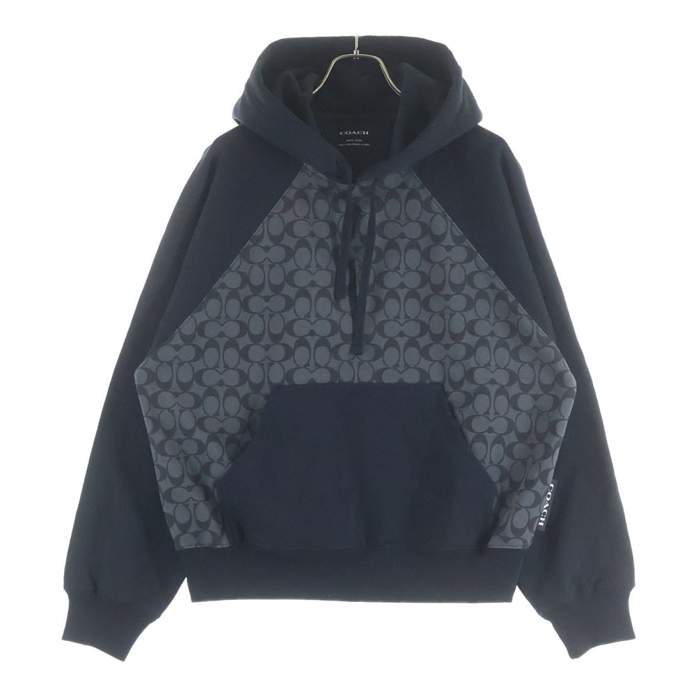 COACH(コーチ) シグネチャーロゴ プルオーバー スウェットパーカー フーディ ブラック CO826