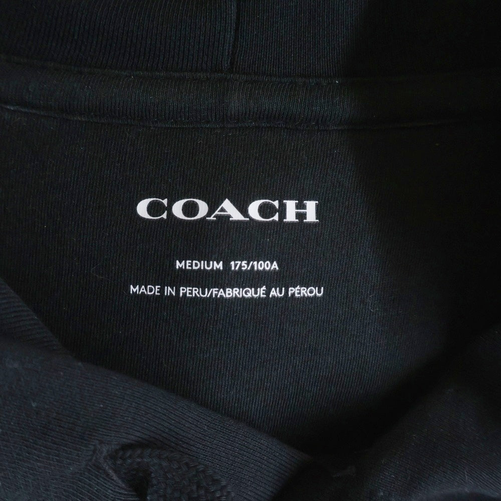 COACH(コーチ) シグネチャーロゴ プルオーバー スウェットパーカー フーディ ブラック CO826