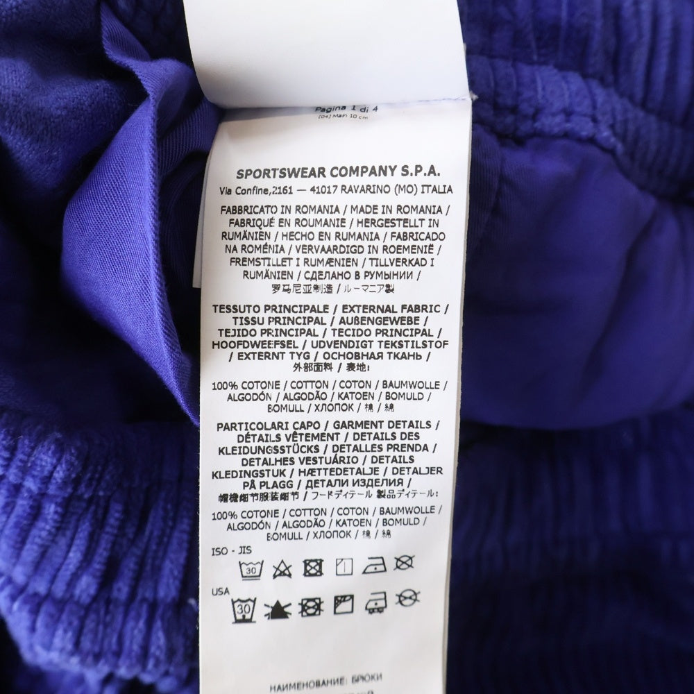 STONE ISLAND(ストーンアイランド) ドローストリング コーデュロイ トレーナーカーゴパンツ ネイビー 751530811