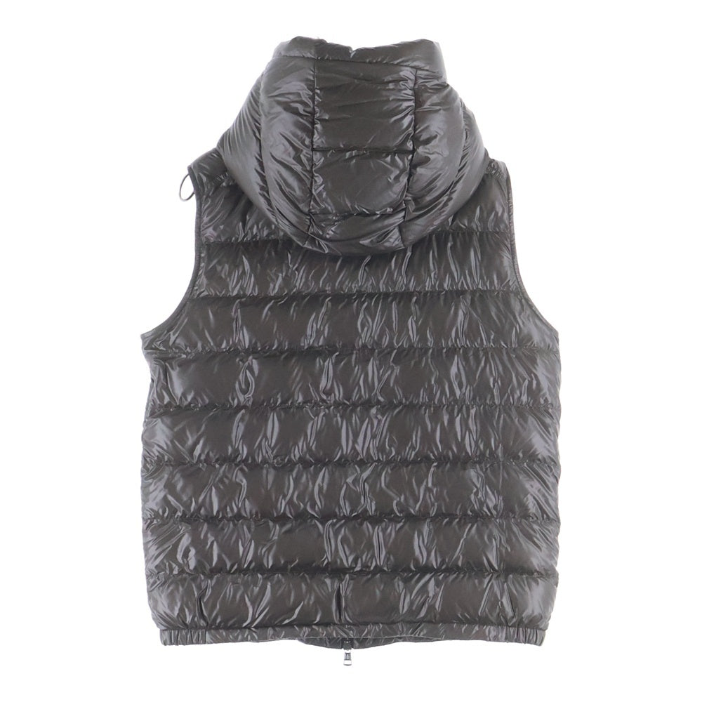 MONCLER(モンクレール) 24AW BARANT バラント ロゴパッチ ジップアップ フーデッド ダウン ベスト ブラウン J20911A00062 597EX