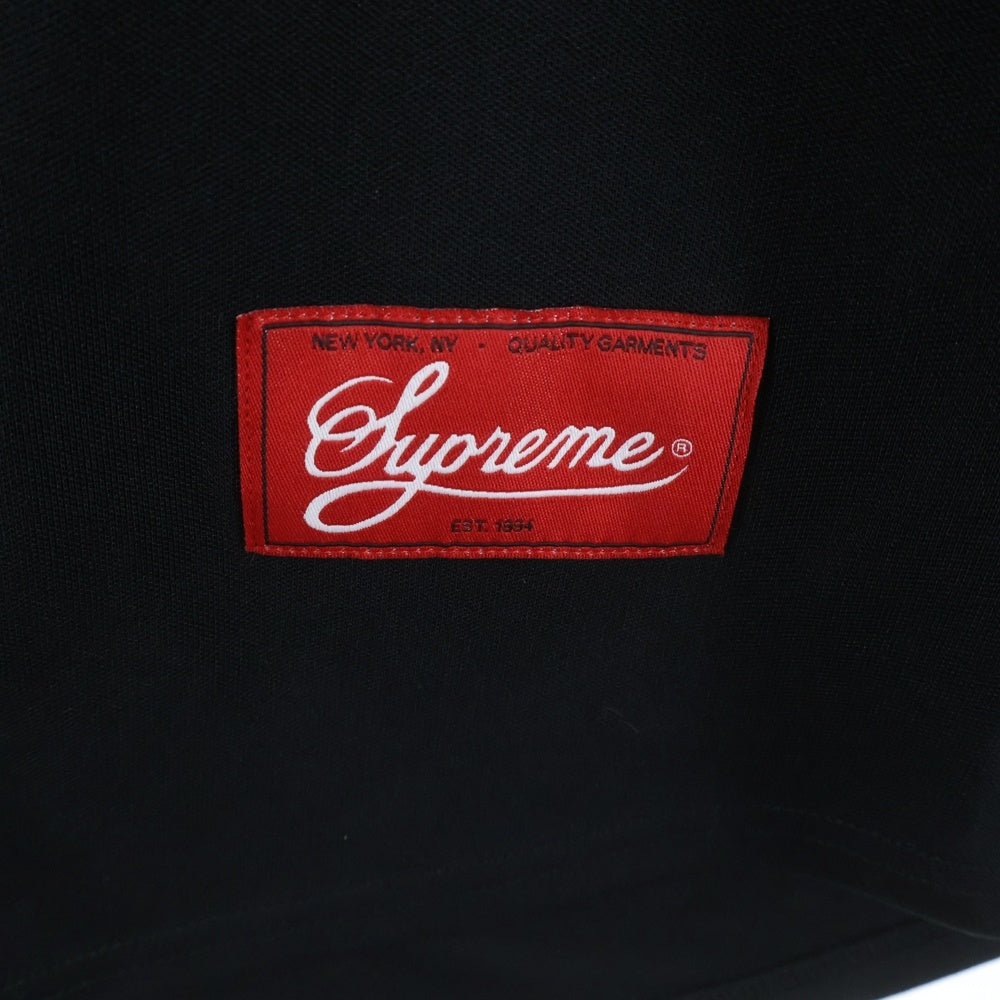 SUPREME(シュプリーム) 22SS Baseball Jersey hooded sweatshirt フロント エンブロイダリー ベースボール レイヤード スウェット プルオーバー パーカーフーディ ブラック/グレー