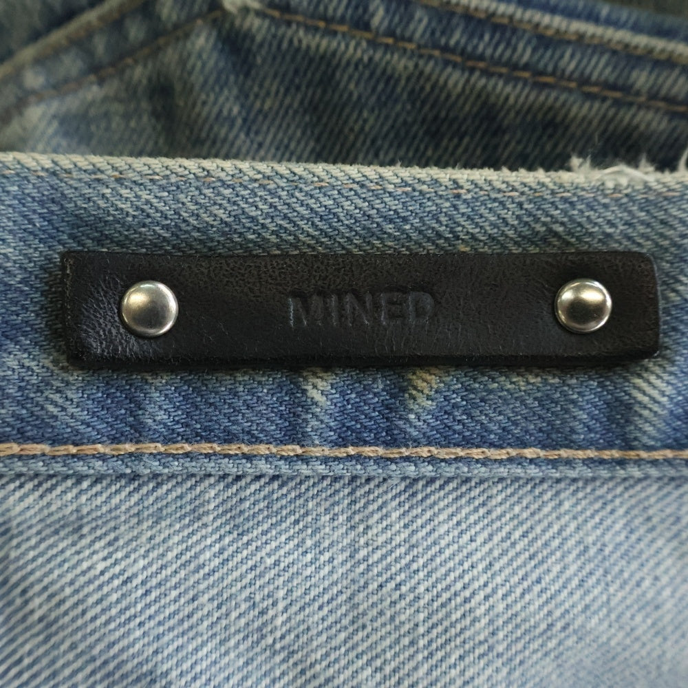 MINEDENIM(マインデニム) CRASH DENIM PANTS クラッシュ加工 マルチポケット ダメージ ストレート デニム パンツ インディゴ 1609-1005-86-352