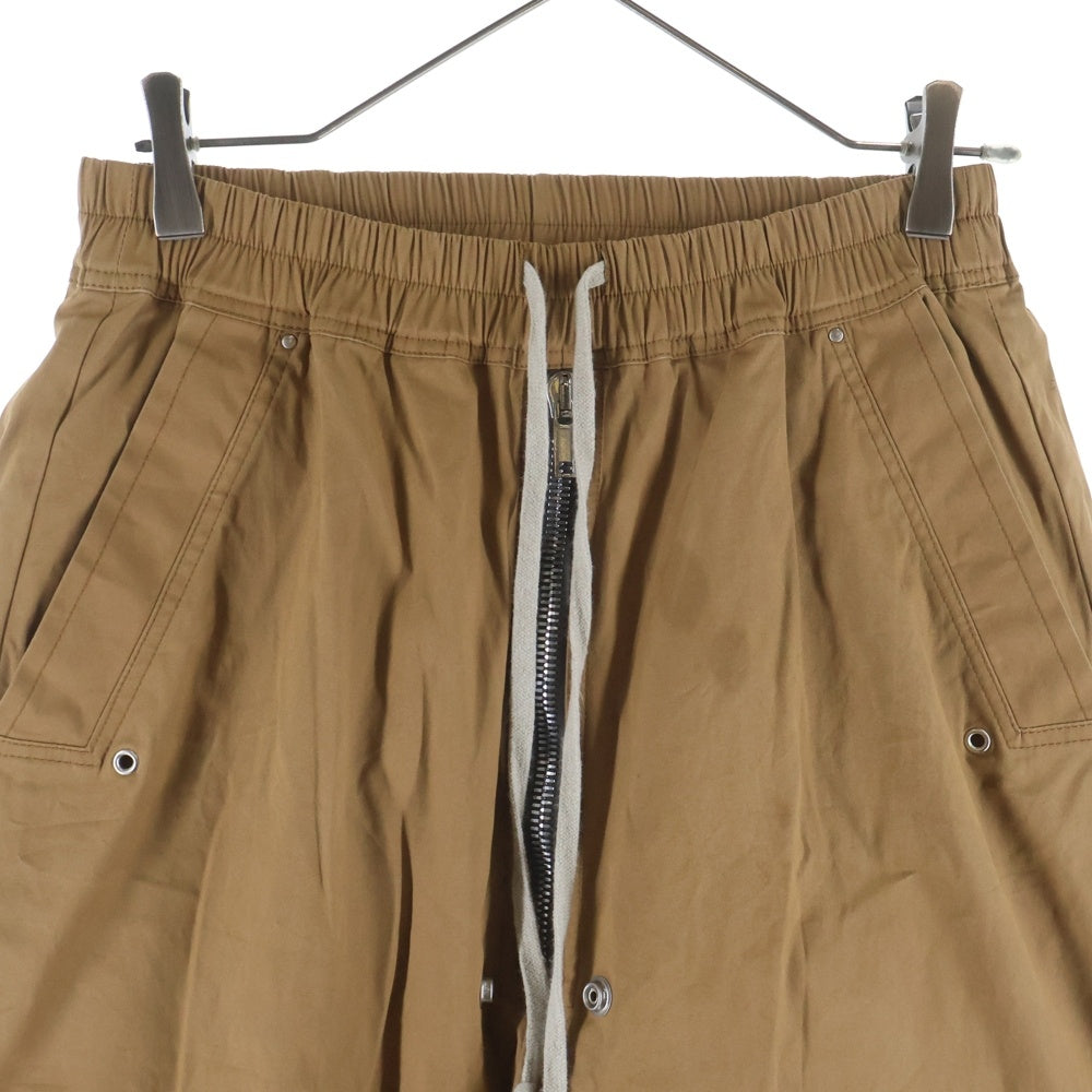 Rick Owens(リックオウエンス) 21SS PHLEGETHON BELA TROUSERS フレゲトン ベラ ドローストリング ジップアップ ナイロンパンツ ブラウン RU21S6361-TE