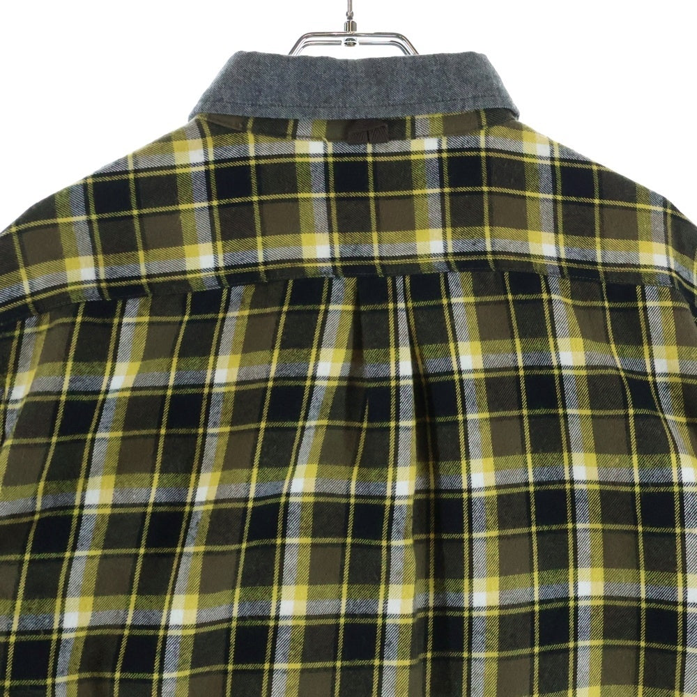 THE NORTH FACE PURPLE LABEL(ノースフェイスパープルレーベル) 2ポケット ロングスリーブ チェックシャツ イエロー NT3358N