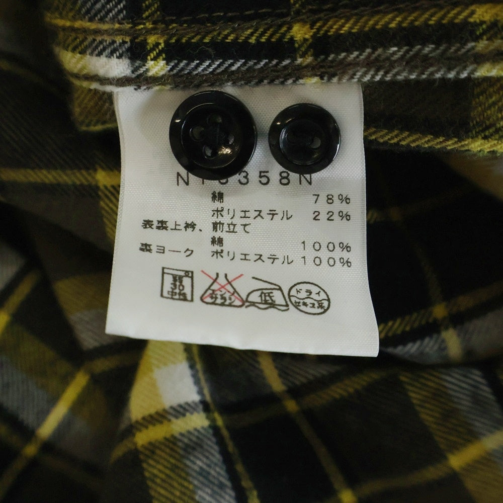 THE NORTH FACE PURPLE LABEL(ノースフェイスパープルレーベル) 2ポケット ロングスリーブ チェックシャツ イエロー NT3358N