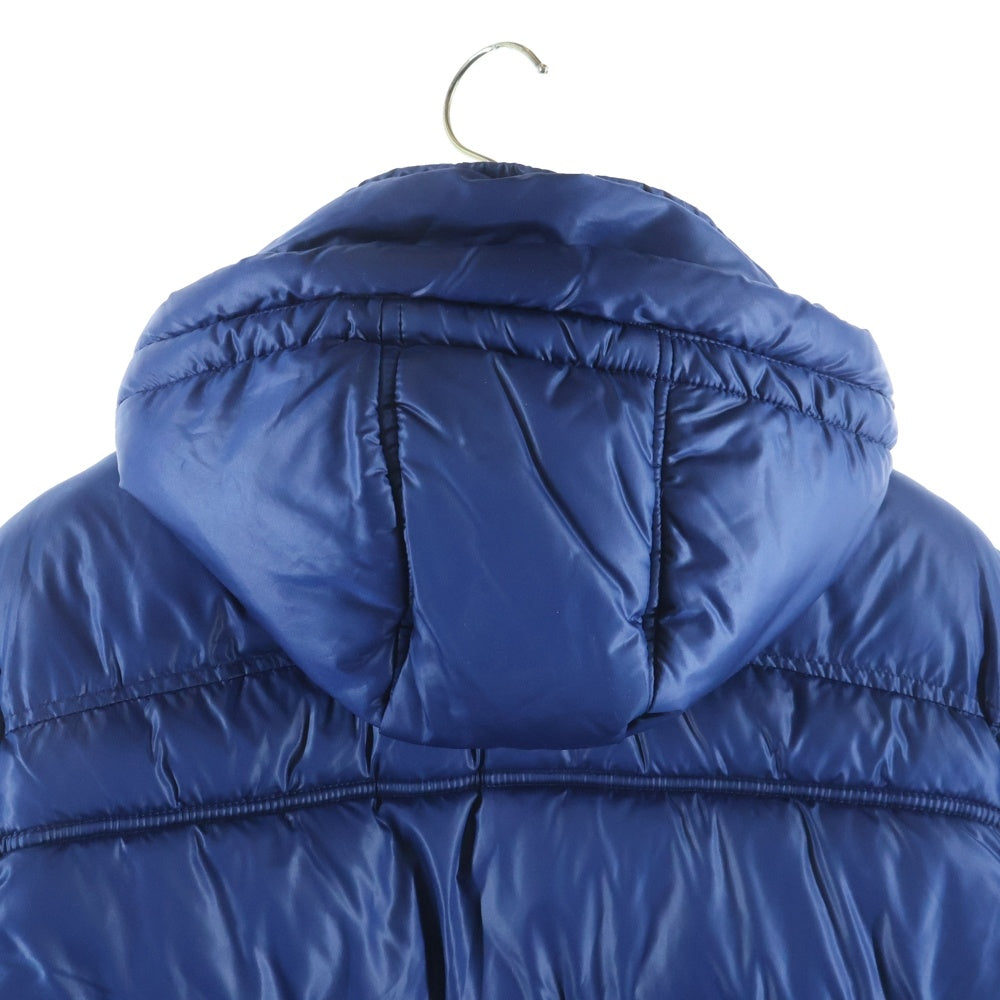 G-STAR RAW(ジースターロウ) ロゴレザーパッチ フーデッド中綿ジャケット ブルー