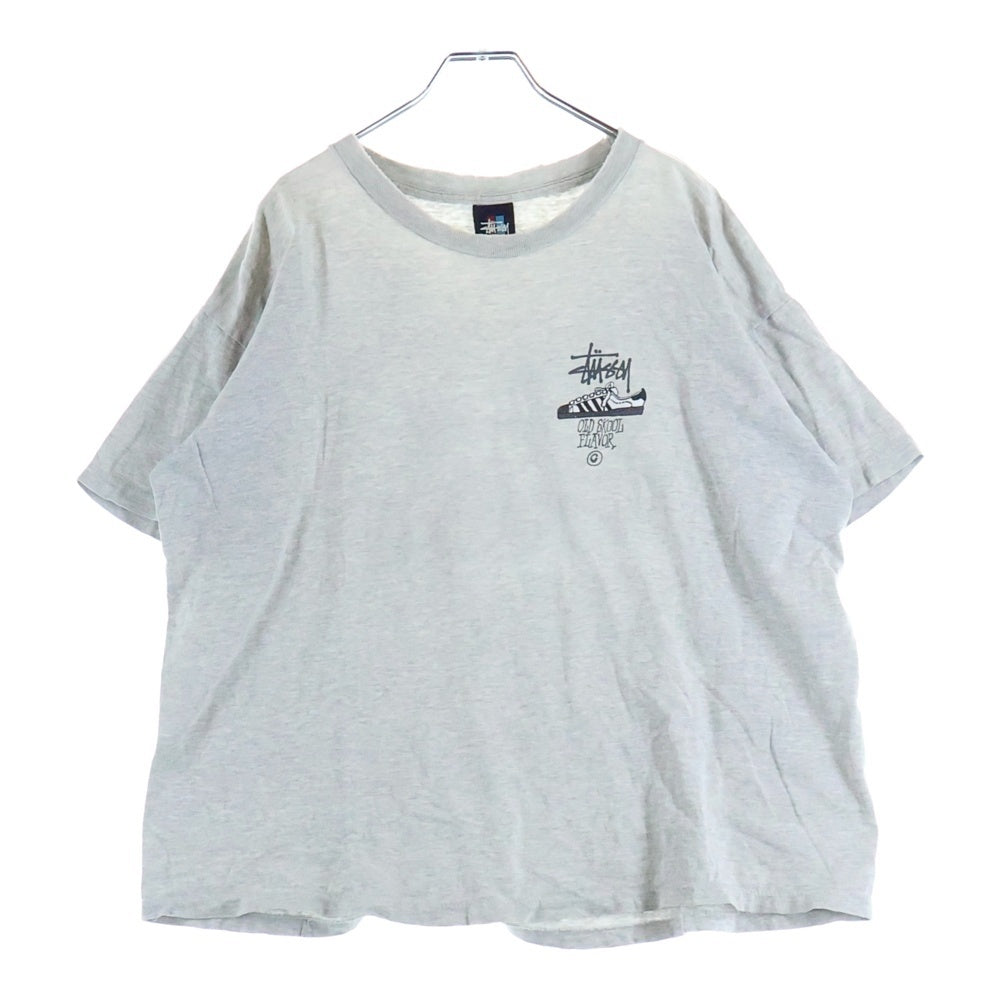 STUSSY(ステューシー) 90S VINTAGE OLD SKOOL FLAVOR TEE オールドスクール フレーバー ヴィンテージ Tシャツ 半袖カットソー グレー