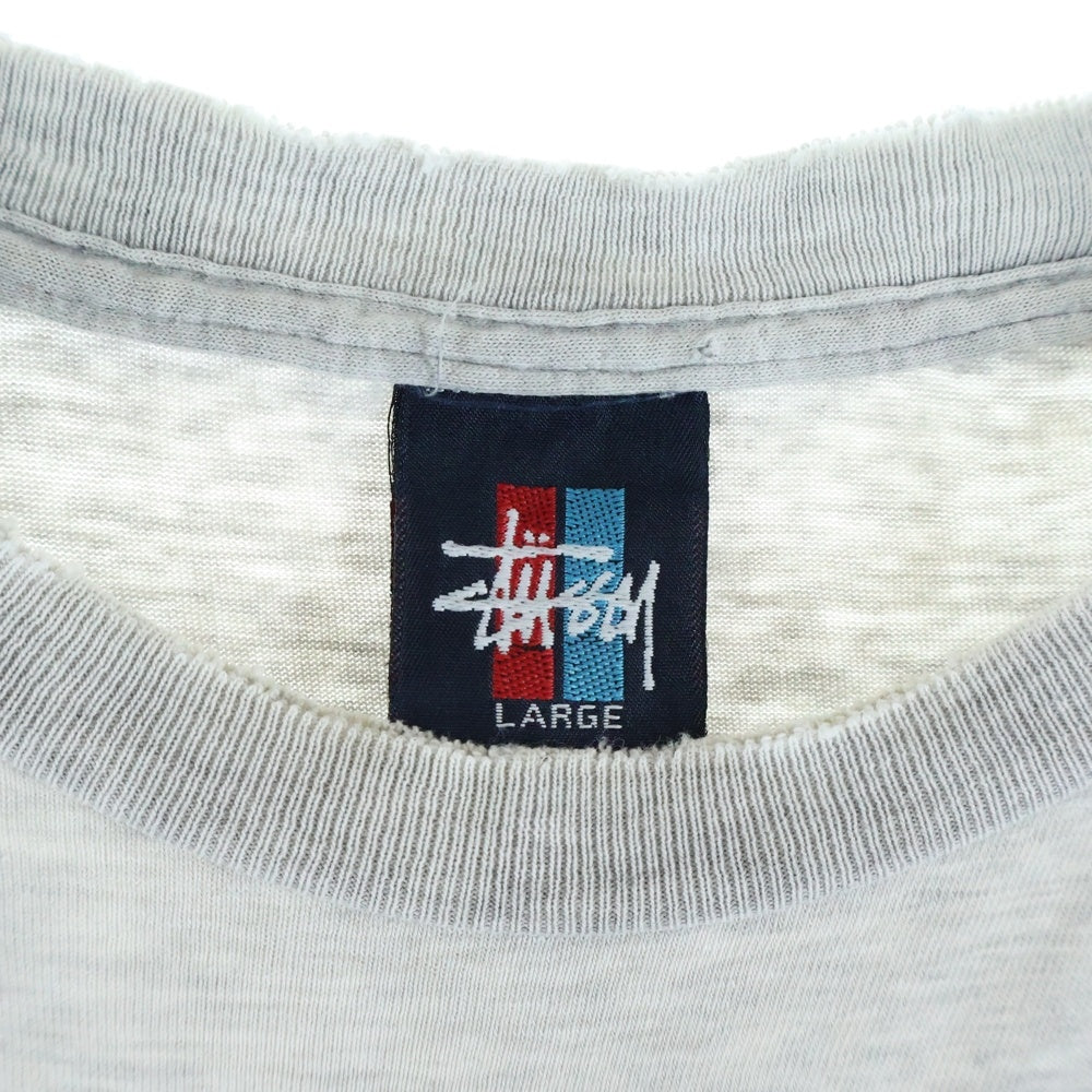 STUSSY(ステューシー) 90S VINTAGE OLD SKOOL FLAVOR TEE オールドスクール フレーバー ヴィンテージ Tシャツ 半袖カットソー グレー