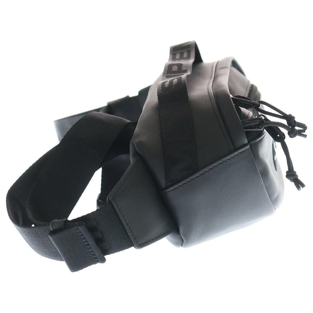 SUPREME(シュプリーム) 23AW Leather Waist Bag ボックスロゴ レザー ウエストバッグ ショルダーバッグ ブラック