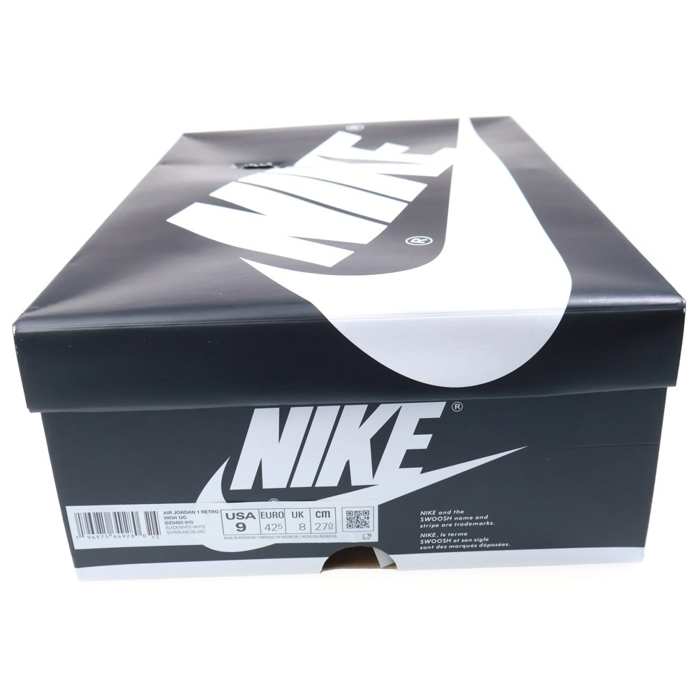 NIKE(ナイキ) AIR JORDAN 1 RETRO HIGH OG エアジョーダン1 レトロ ハイカットスニーカー シューズ ブラック/ホワイト US9/27cm DZ5485-010