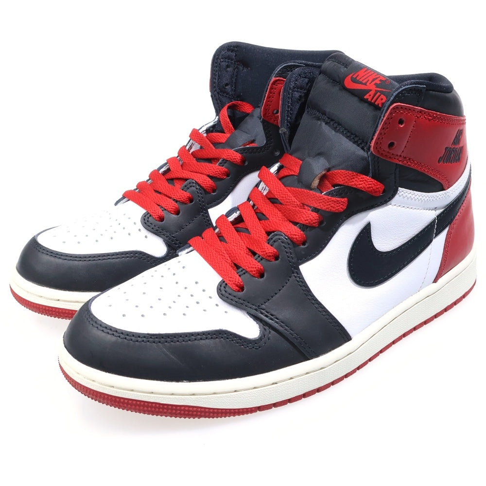 NIKE(ナイキ) AIR JORDAN 1 RETRO HIGH OG BLACK TOE REIMAGINED エアジョーダン1 レトロ OG ブラックトゥリイマジンド ハイカットスニーカー US9.5/27.5cm DZ5485-106