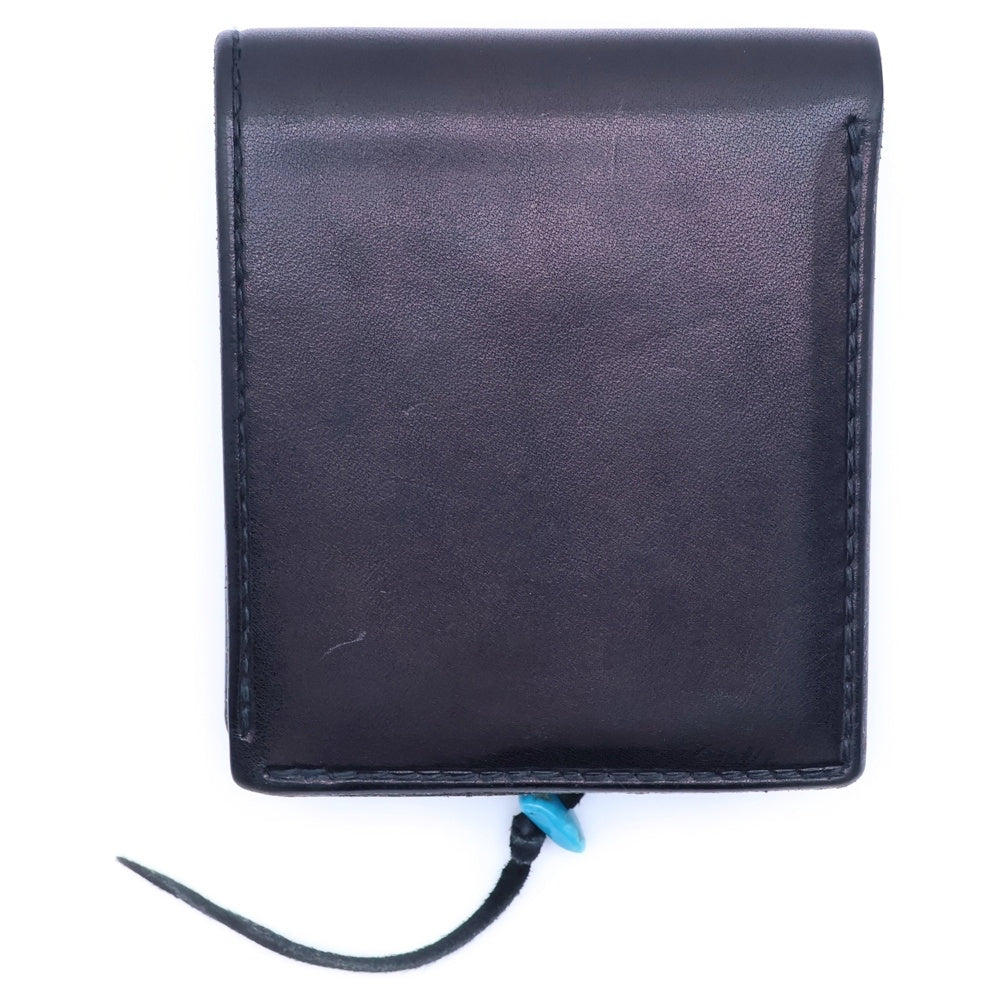 goro's(ゴローズ) SV フラワーコンチョ付き 二つ折り財布 レザーウォレット ブラック