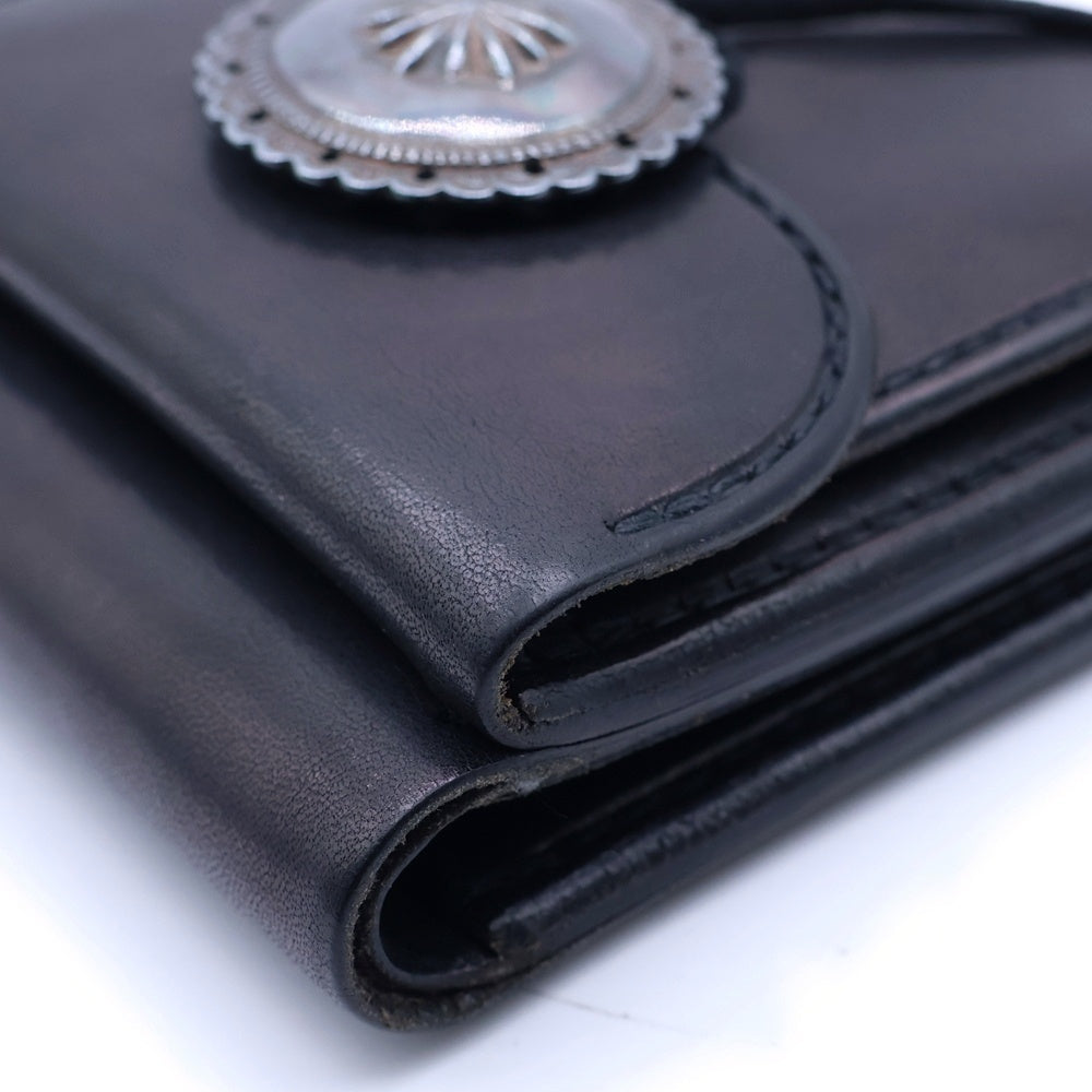 goro's(ゴローズ) SV フラワーコンチョ付き 二つ折り財布 レザー