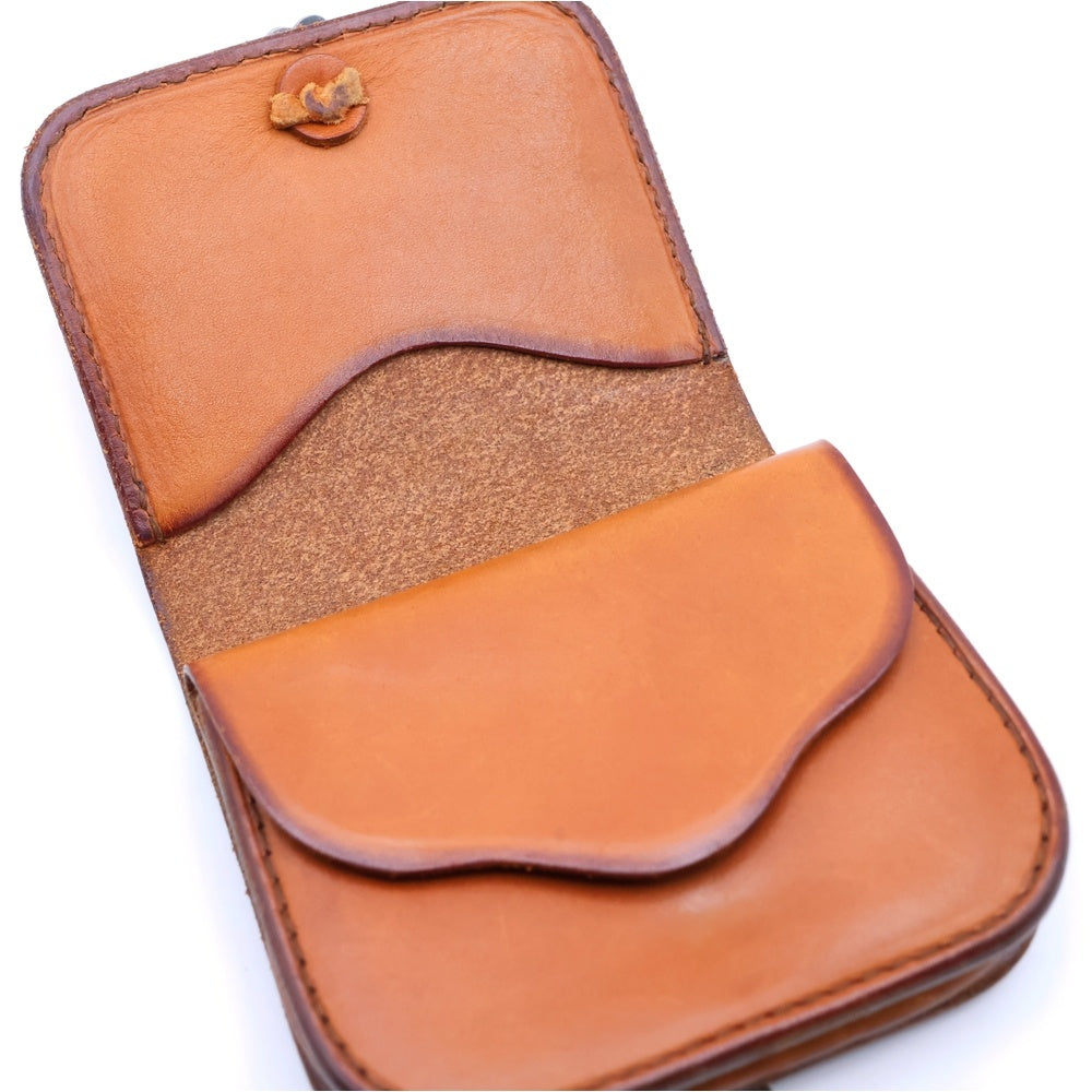 goro's(ゴローズ) K18付きフラワーコンチョ付き 角型小銭入れ 財布 レザーウォレット ブラウン