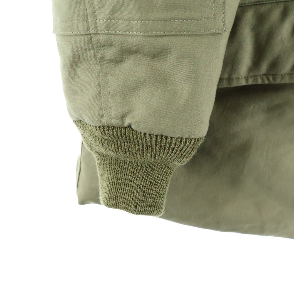 A BATHING APE(アベイシングエイプ) ファーフーデッド フライトジャケット デッキジャケット カーキ