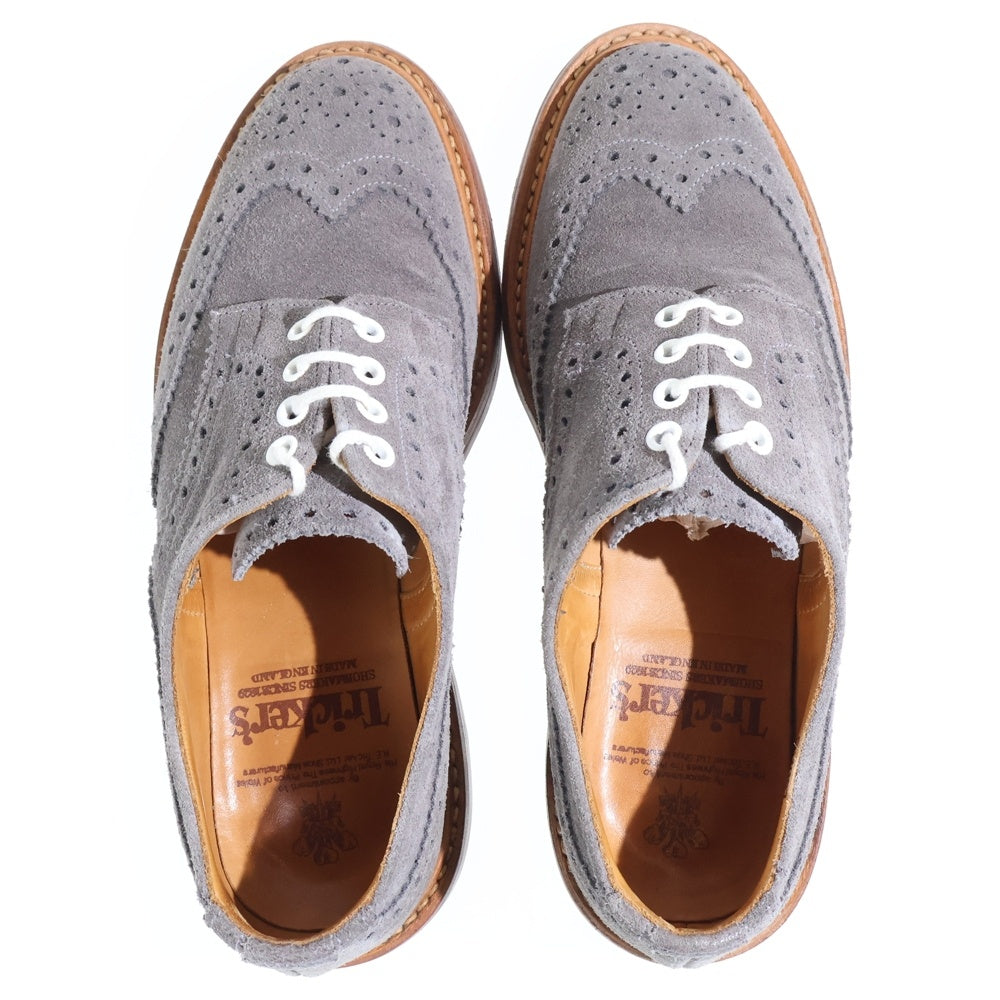 Tricker's(トリッカーズ) BOURTON バートン ウィングチップ スウェードレザーローファー グレー M5633