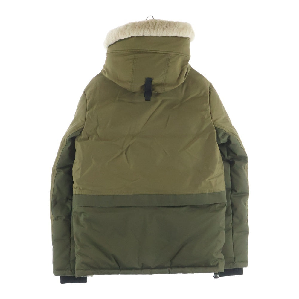 OSC CROSS(オーエスシークロス) ボアフーデッド ジップアップダウンジャケット カーキ 83D5092