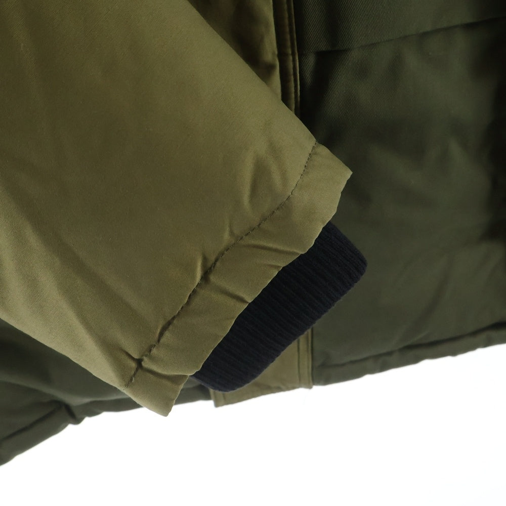 OSC CROSS(オーエスシークロス) ボアフーデッド ジップアップダウンジャケット カーキ 83D5092