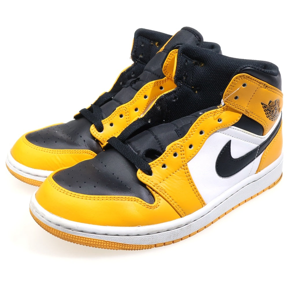 NIKE(ナイキ) AIR JORDAN 1 MID TAXI エアジョーダン1 ミッド タクシー ミッドカットスニーカー ブラック/イエロー US7.5/25.5cm 554724-701