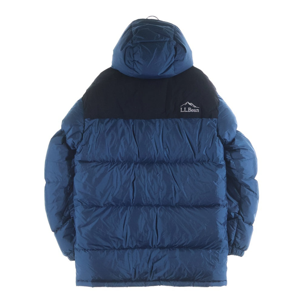 L.L.Bean(エルエルビーン) ロゴ刺繍 フーデッドダウンジャケット ブルー OKAJ8