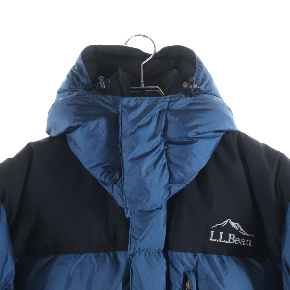L.L.Bean(エルエルビーン) ロゴ刺繍 フーデッドダウンジャケット ブルー OKAJ8
