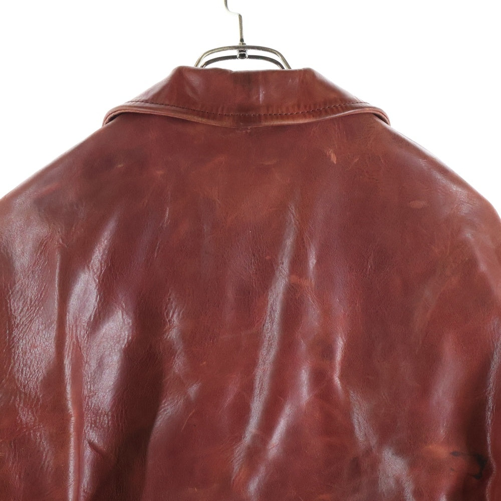 AERO LEATHER(エアロレザー) ホースハイド シングルライダース レザージャケット ブラウン