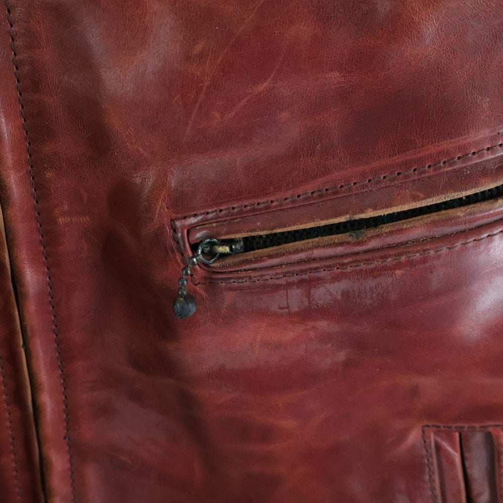 AERO LEATHER(エアロレザー) ホースハイド シングルライダース レザージャケット ブラウン