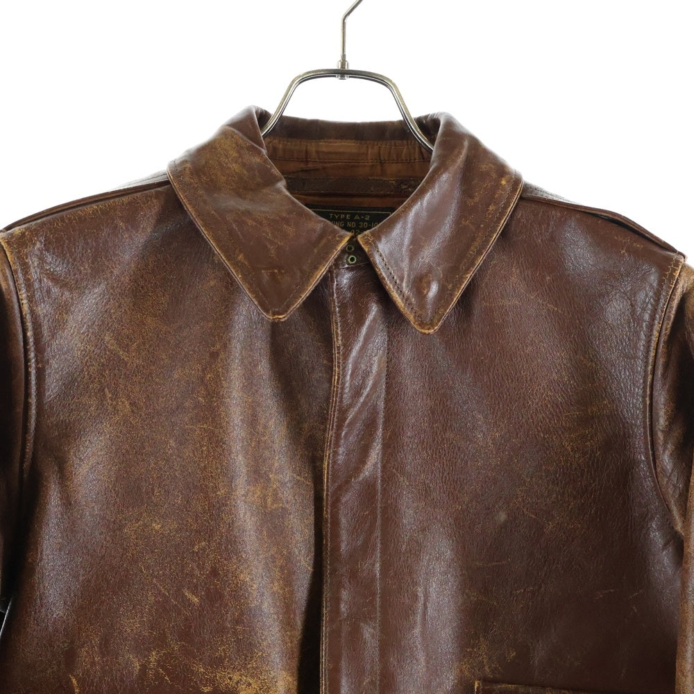 THE REAL McCOY'S(ザリアルマッコイ) A-2 レザー フライトジャケット ブラウン